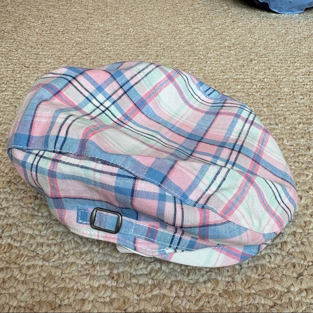 Janie And Jack Pastel Plaid Pink Blue Boys Ivy Newsboy Cap, Hat, Size 2T 3T